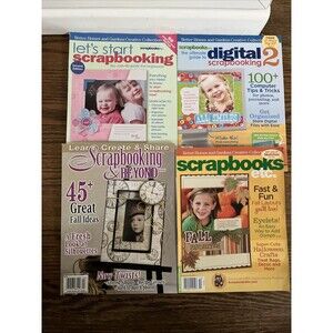 Lot of 4 Scrapbook Magazines Crafting Paper Crafts Digital Inspiration